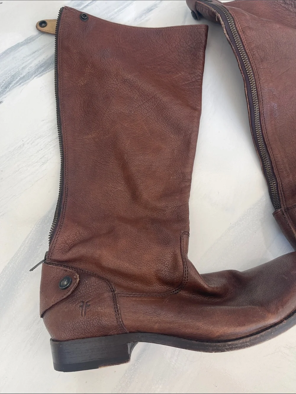Frye Brown Leather Knee-High Boots